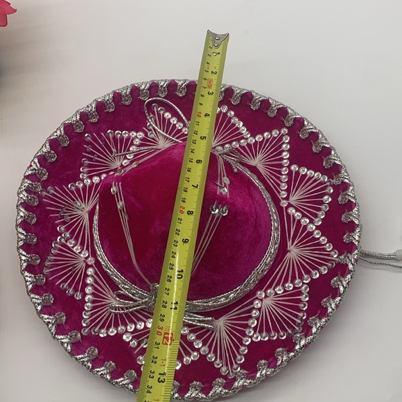 Salazar Yepez Pink Silver Sombrero Hat Made in Mexico HT6832 - Picture 12 of 14